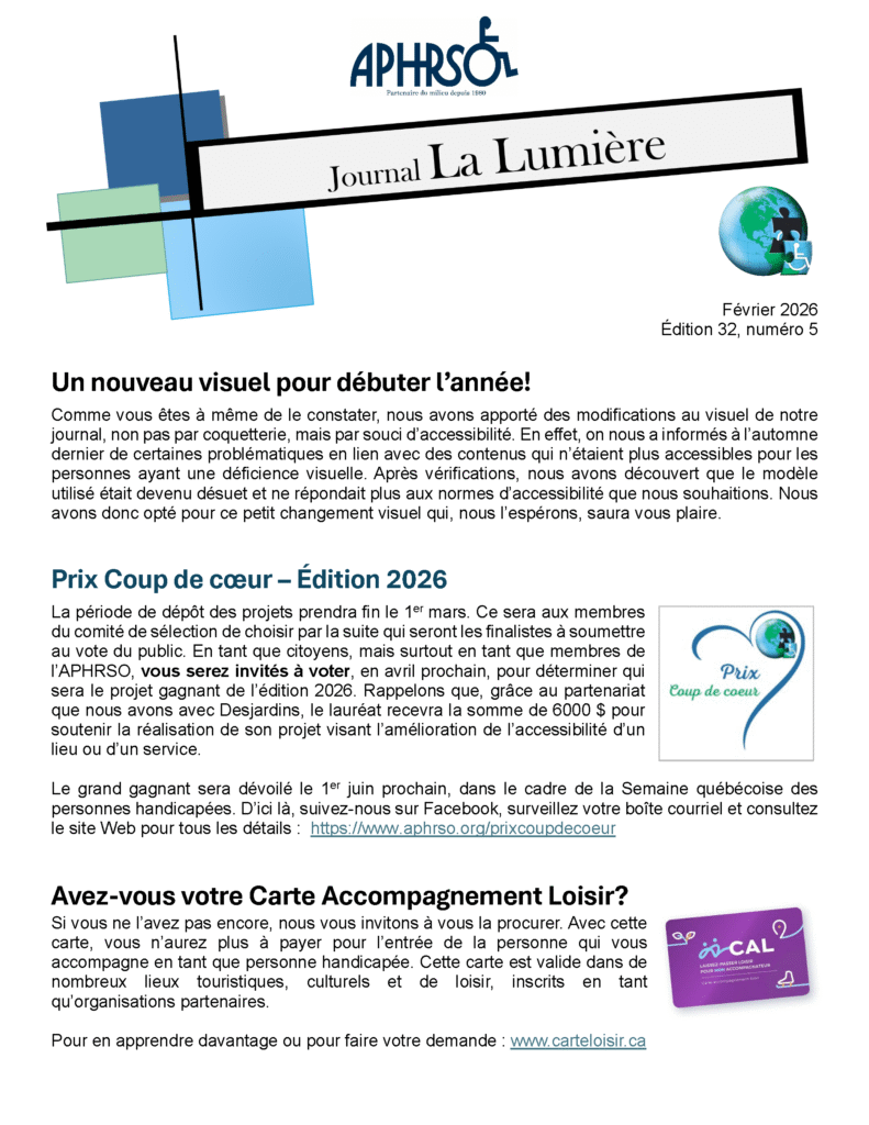 Journal La Lumière-février 2026