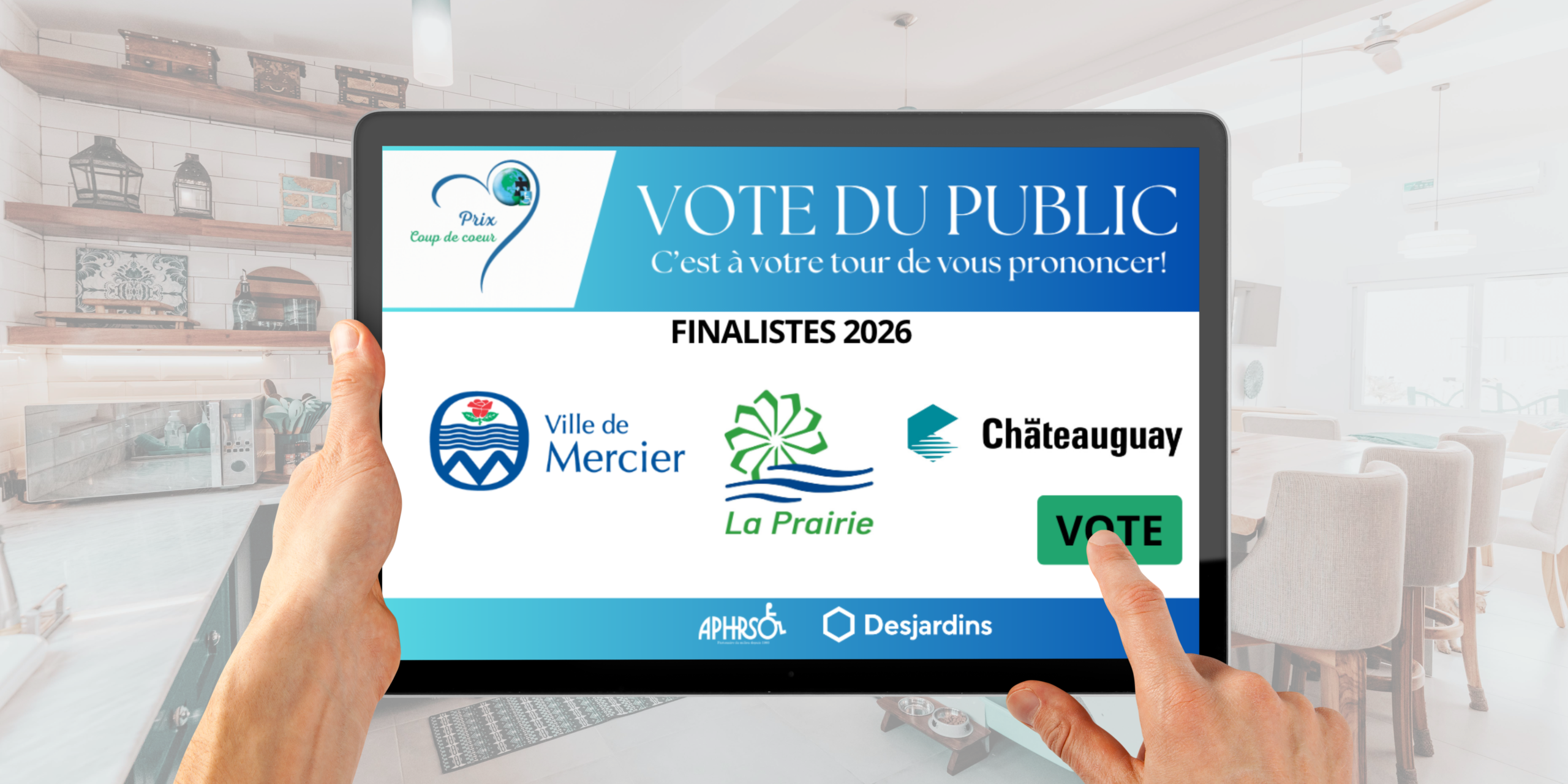 Vote du public les 3 finalistes: ville de Mercier, Châteauguay et La Prairie